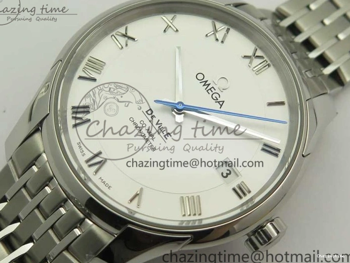 0315 De Ville Hour Vision 41mm SS VSF 1:1 Best Edition White Dial on SS Bracelet A8500 Super Clone Casual 7946